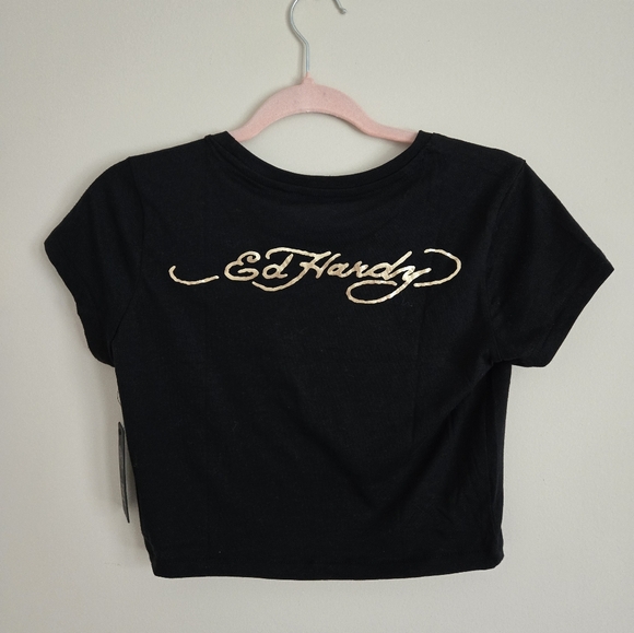 💘NWT Ed Hardy cotton crop tee - Picture 2 of 7